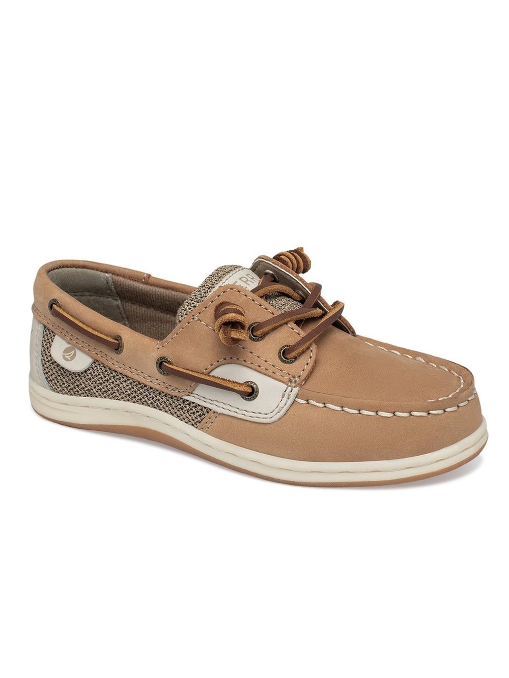 Sperry Toddler Girl Tan and Cream Boat Shoe Size 10